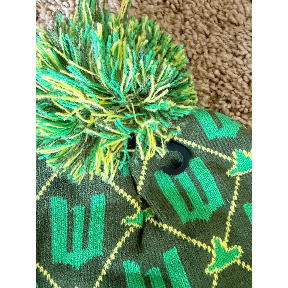 Wicked the Movie Universal Studios Green Elphaba Pom Beanie Knit Hat O/S NEW